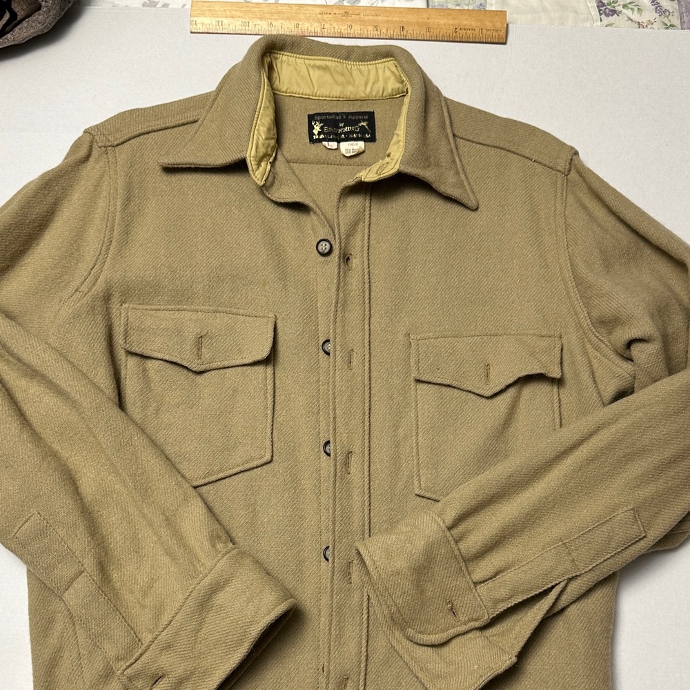 Browning Arms Sportsman’s apparel Men's Tan Wool Shirt/Shacket